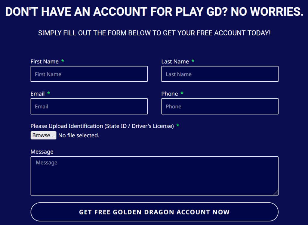 playgd mobi sign up form